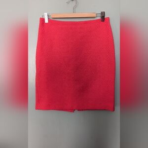 Banana Republic Textured Pencil Skirt Hot Pink/Coral Cotton Blend 4